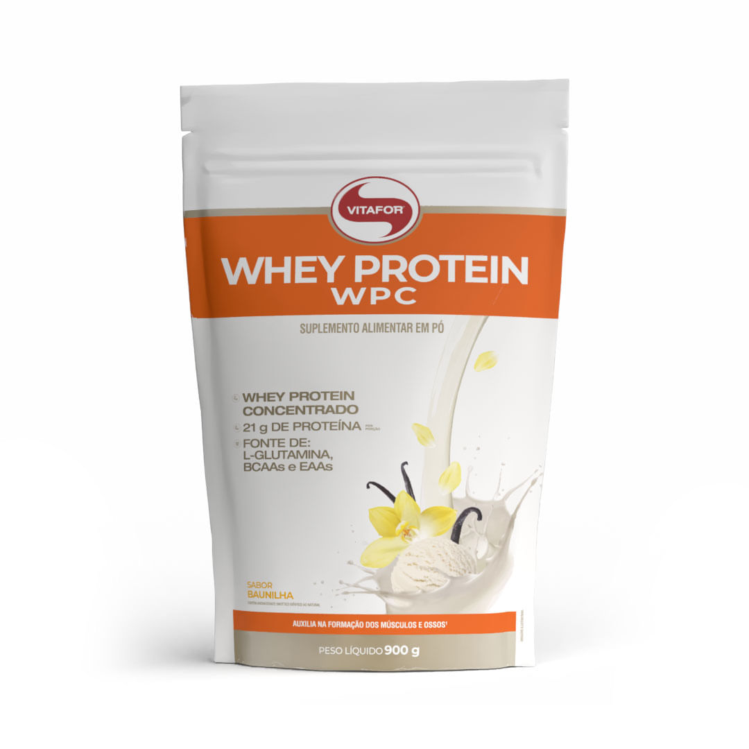 WHEY PROTEIN WPC POUCH 900G BAUNILHA