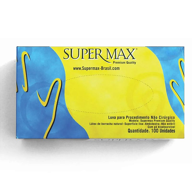 LUVA P/ PROCED COM PO SUPERMAX TAM M