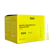 AGULHA 13X0,30MM (30GX1/2) 100UN MEDIX