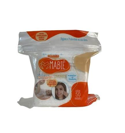 ALGODAO QUADRADO ZIPLOCK MABIE 50 UN LENÇO