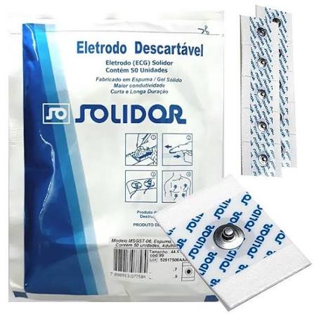 ELETRODO ECG QUAD ADUL/INF C/500 SOLIDOR