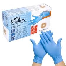LUVA DE NITRILO AZUL UG TAM M C/100UN MEDIX