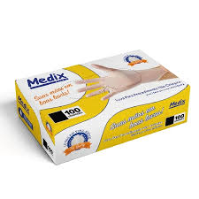 LUVA VINIL SAUDE S/PO TAM M 100UND MEDIX