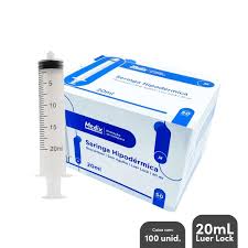 SERINGA 20ML S/AG LUER LOCK UND MEDIX